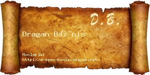Dragan Bónis névjegykártya